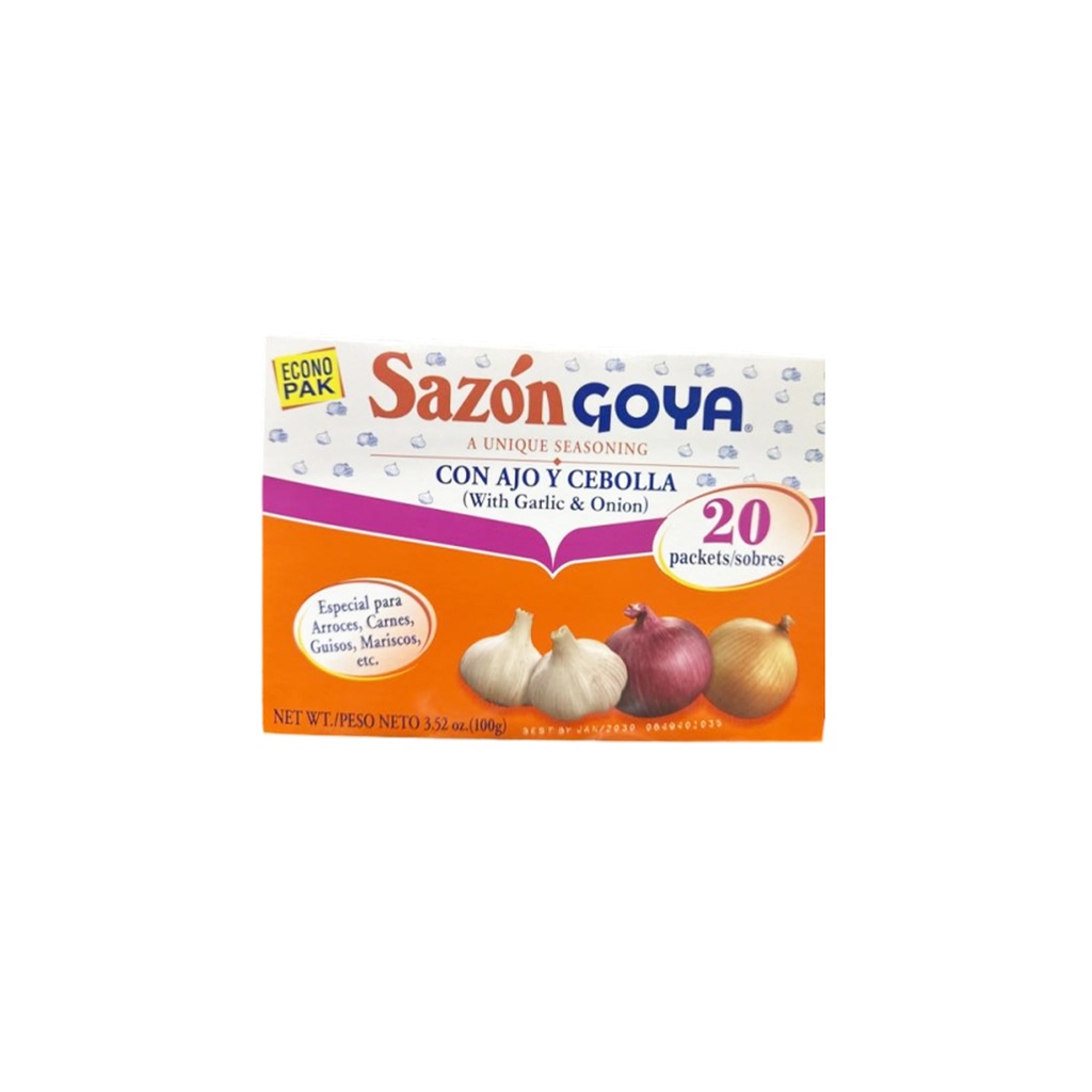 Sazon Goya con ajo y cebolla