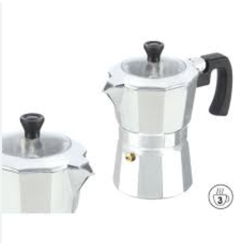 Cafetera de aluminio 3 tazas (JH-KPR-6)