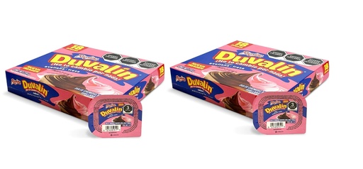 Pack de 2 cajas de Chocolate Ricolino Duvalin Fresa Avellana 2x18 piezas.