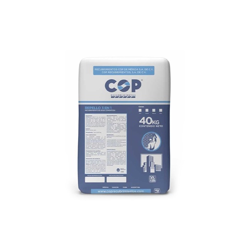 Estucop Repello 3 en 1 (saco 40 Kg)