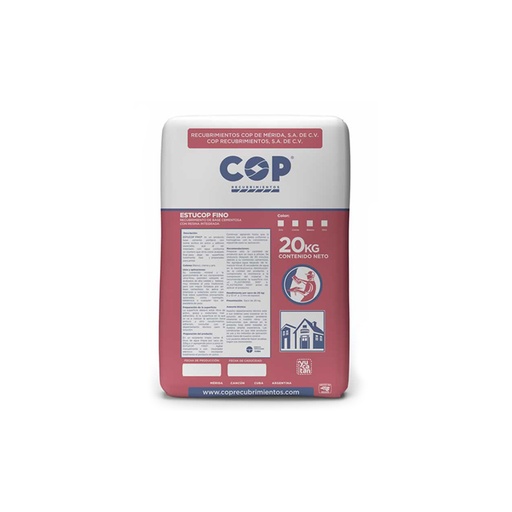 Estucop Fino Color Gris (20 Kg)